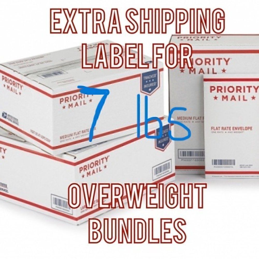 ‎Overweight shipping label for 7 lbs